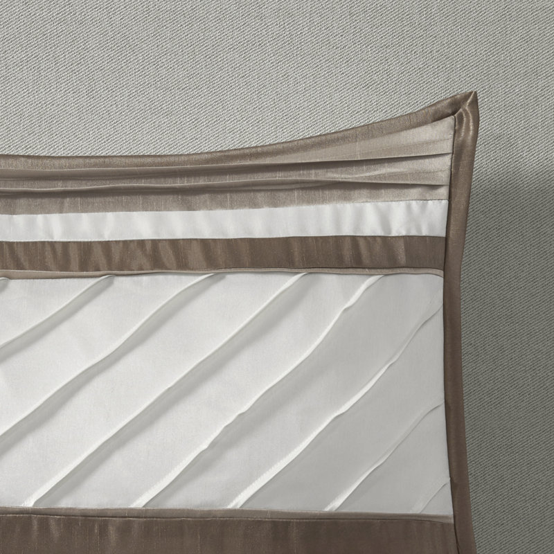 Gray King Microfiber 7-Piece Comforter Set with Decorative Pillows