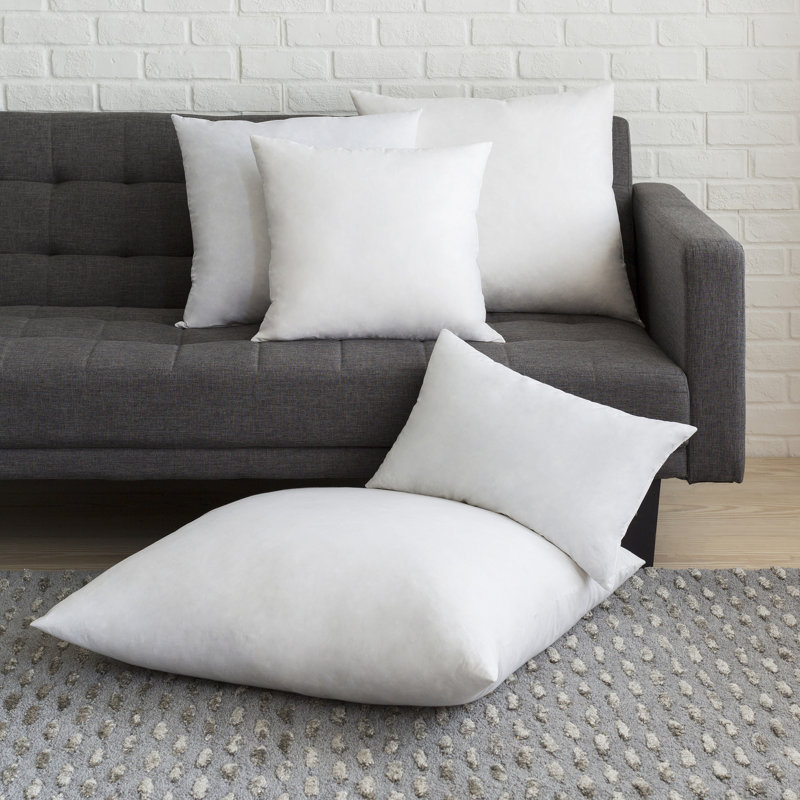 22" x 22" White Down Feather Pillow Insert