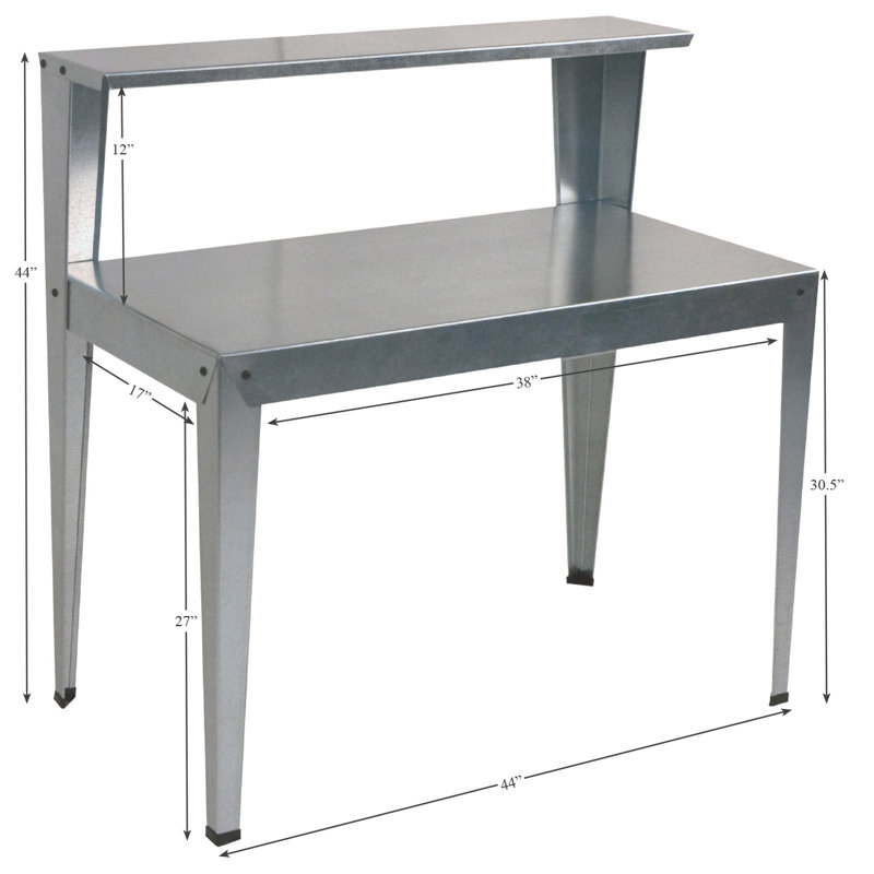 Galvanized Steel Multi-Use Workbench with Lower Shelf