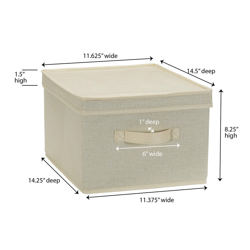 Graphite Jumbo Fabric Storage Bins with Lids