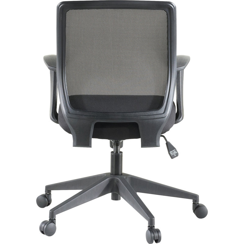 Executive Mid-Back Mesh Chair with Fixed Arms in Black