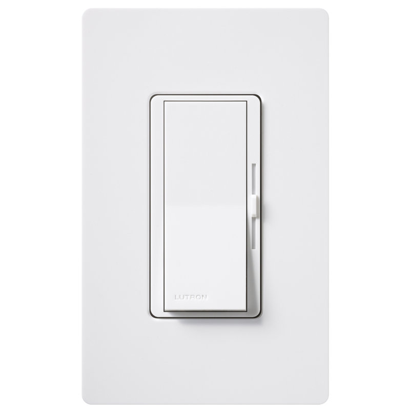 White Smart Rocker Dimmer Switch with Slide Control