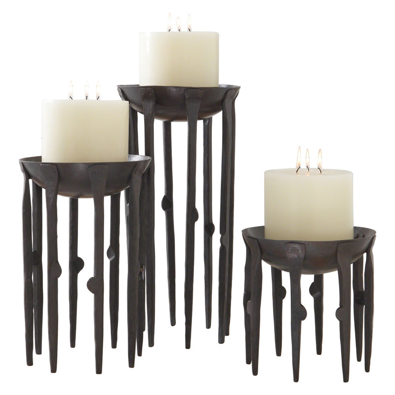 Bothwell Handmade Iron 9" Tabletop Candlestick Holder