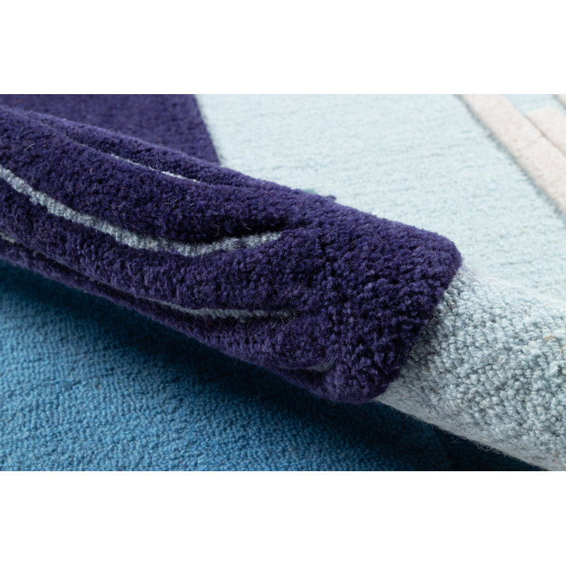 Atticus Hand-Tufted Wool Kids' Playful Animal Rug, Blue, 3' x 5'