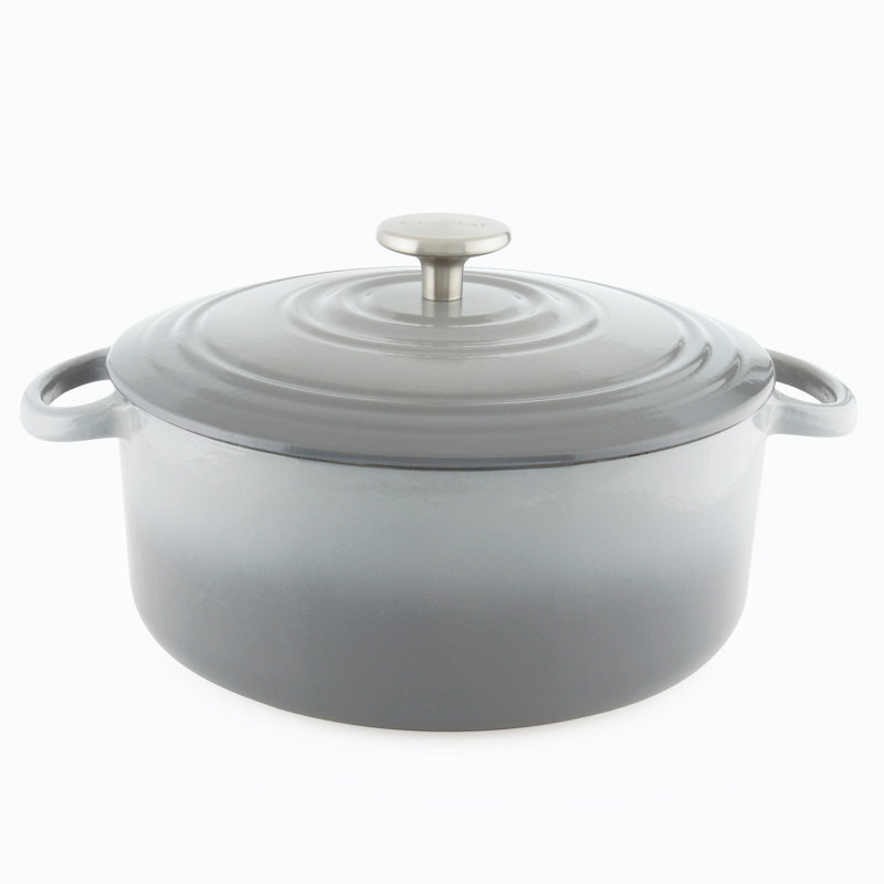 Fade Grey 5.6 Qt Enameled Cast Iron Dutch Oven