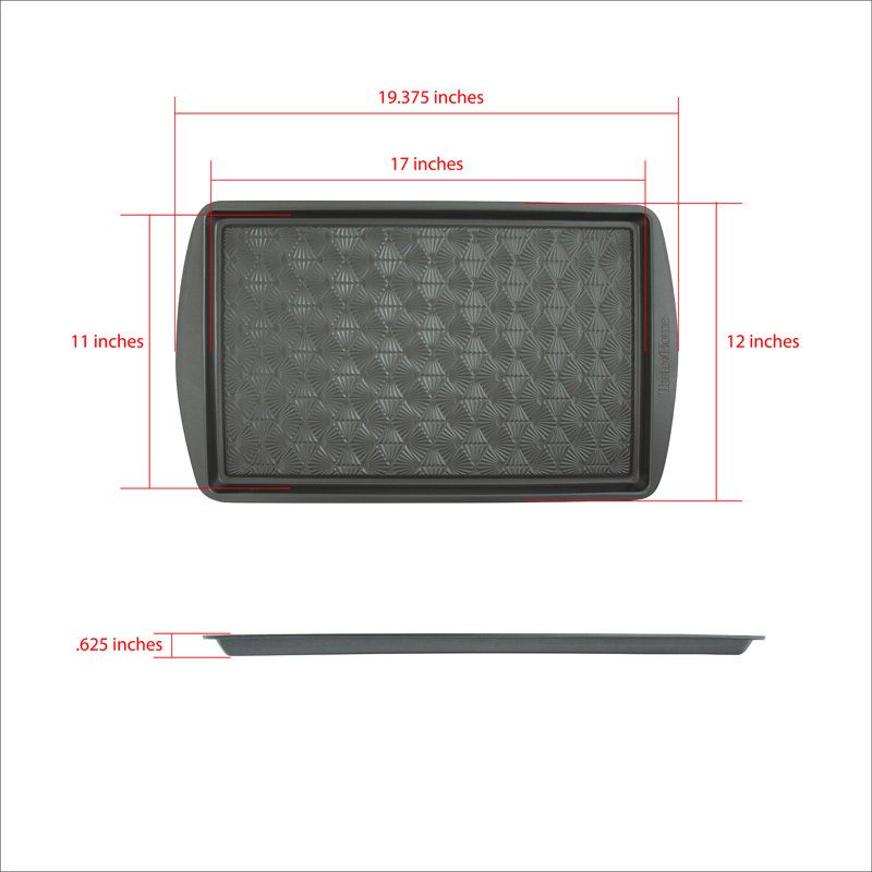 Ash Gray Non-Stick Carbon Steel 3-Piece Baking Sheet Set