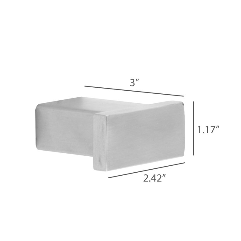 Brushed Nickel Stainless Steel Wall Mounted Robe Hook