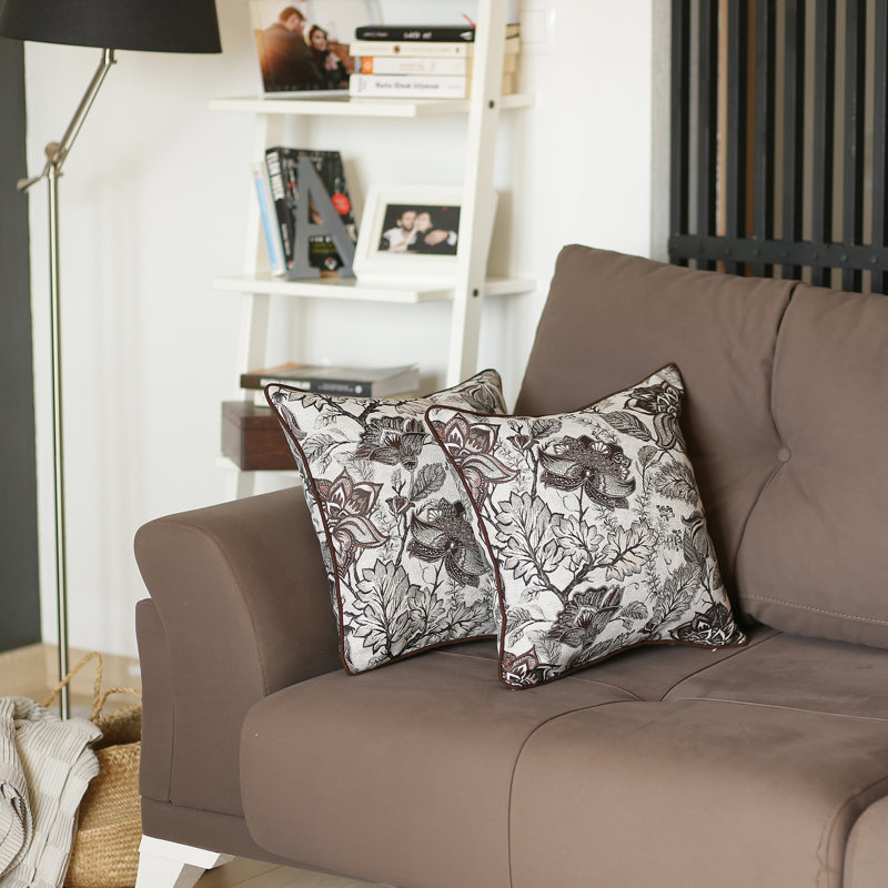 Mallorca Floral Reversible Polyester Pillow Covers, Set of 2