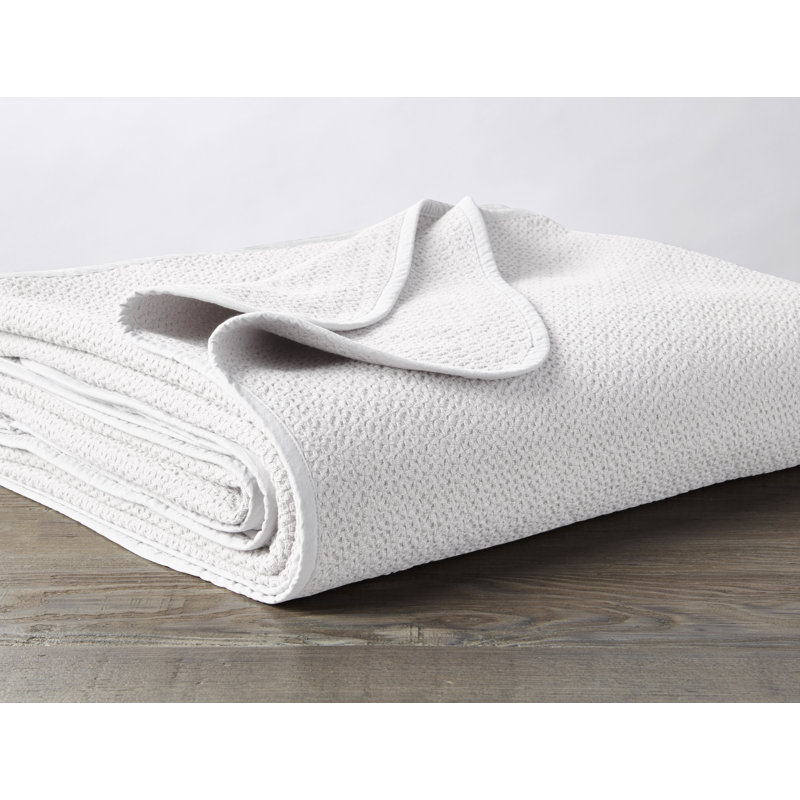 Twin White Organic Cotton Baby Throw Blanket