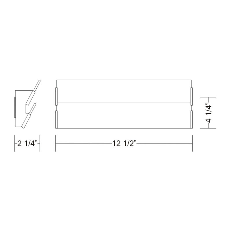 Duplex White Glass 12.5" Modern ADA Compliant Wall Sconce