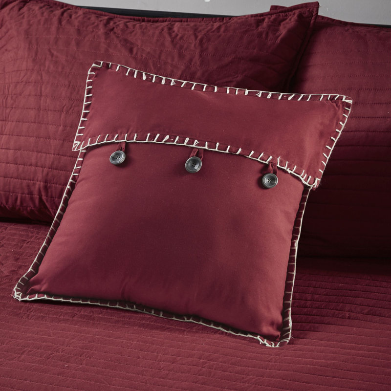 Red and Black Plaid Reversible Daybed Cover Set