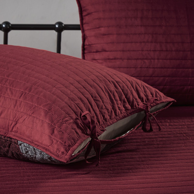 Red and Black Plaid Reversible Daybed Cover Set