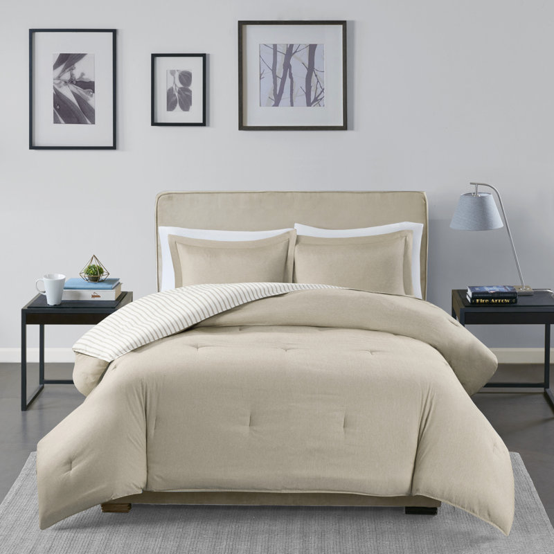 King Blue Reversible Down Alternative Comforter Set