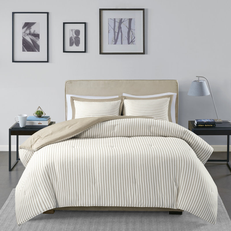 King Blue Reversible Down Alternative Comforter Set