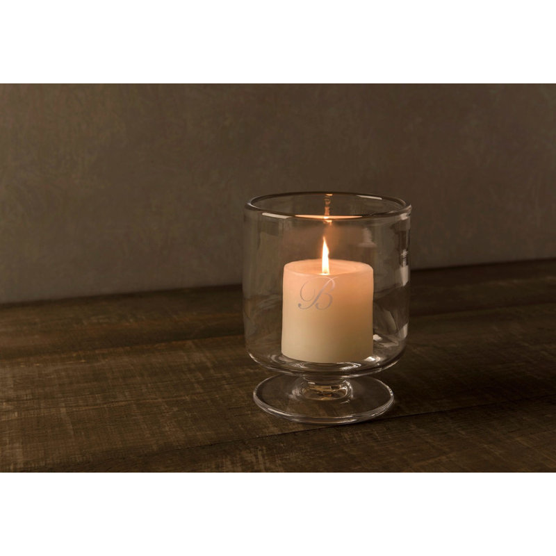 Medium Clear Glass Hurricane Candle Holder