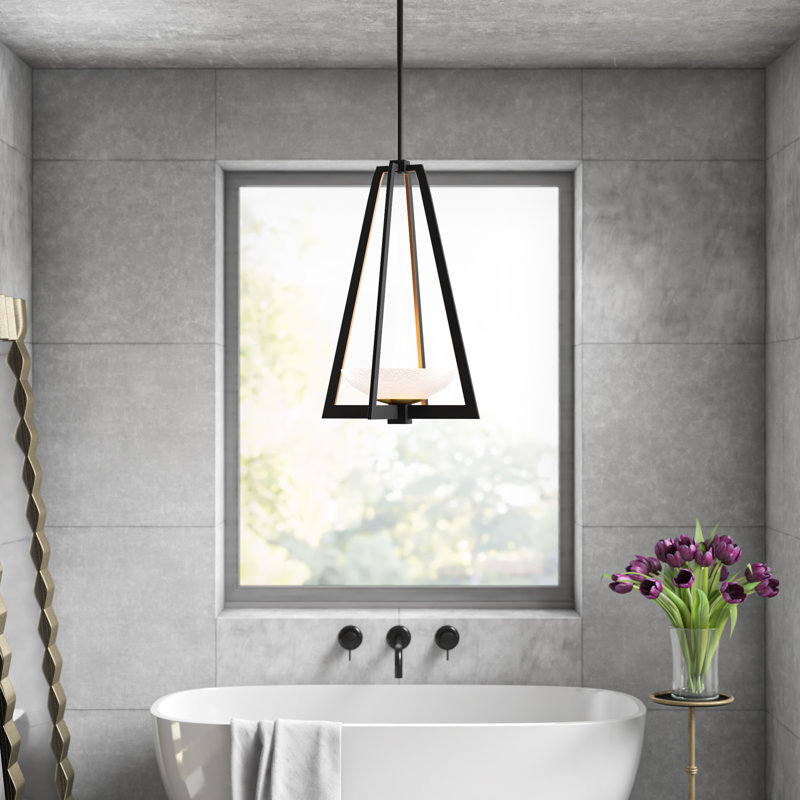 Gold Hand Cast Studio Glass 2-Light LED Pendant