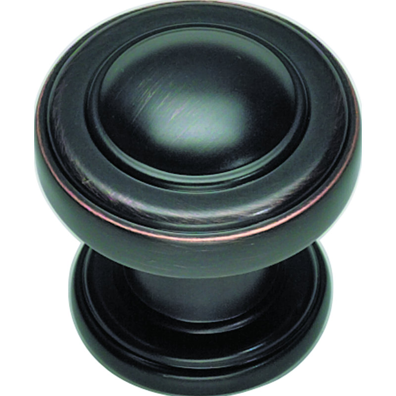 Bronte Round Venetian Bronze Polished Knob with Mounting Hardware