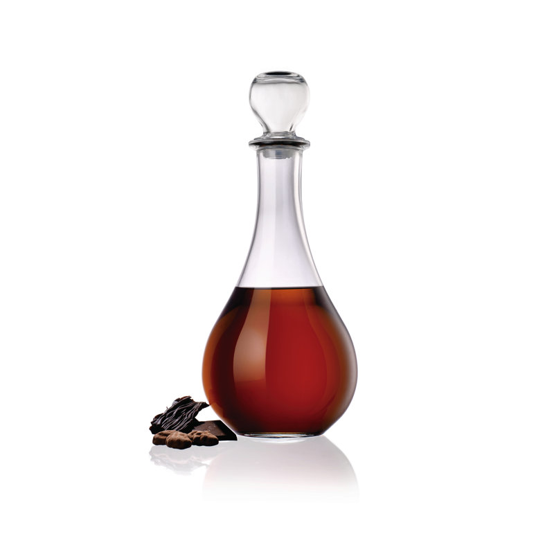 Elegant Clear Glass Teardrop Wine Decanter with Cap