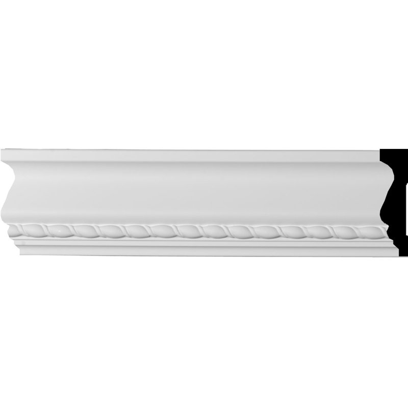 Elegant 94.5" Maria Polyurethane Chair Rail Moulding in White