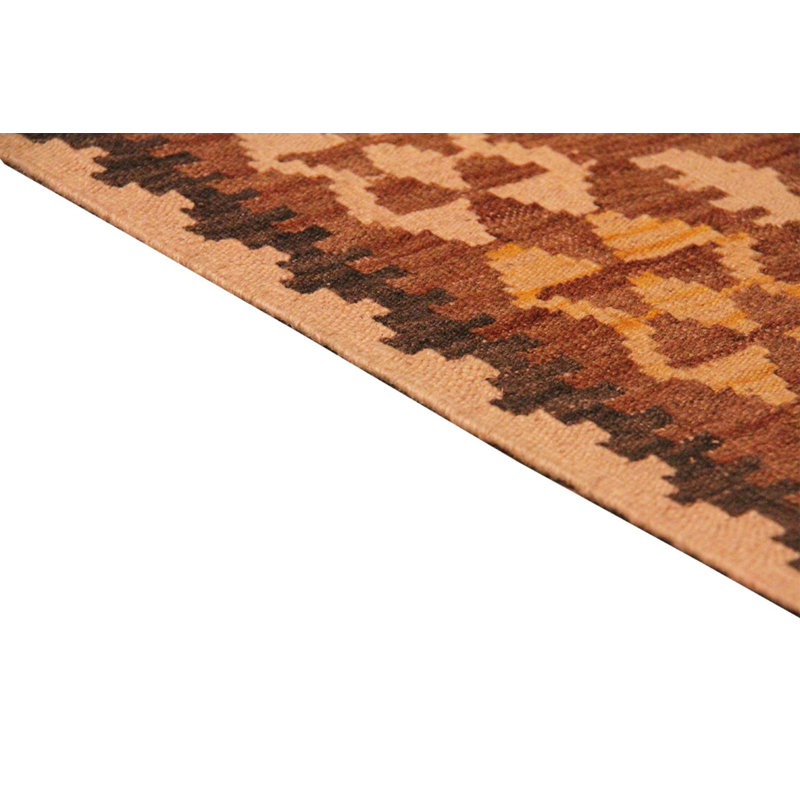 Hand-Woven Multicolor Wool Rectangular Area Rug