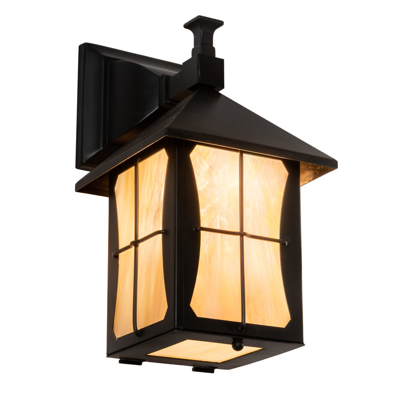 Pelham Manor Craftsman Brown Wall Sconce with Glass Lens