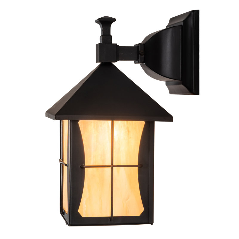 Pelham Manor Craftsman Brown Wall Sconce with Glass Lens
