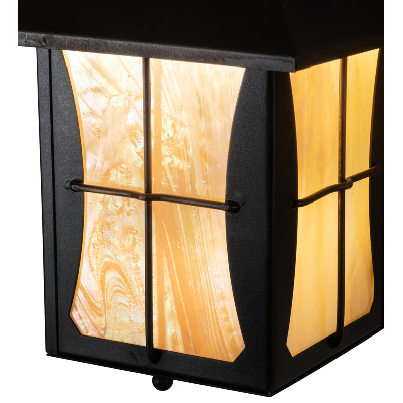 Pelham Manor Craftsman Brown Wall Sconce with Glass Lens