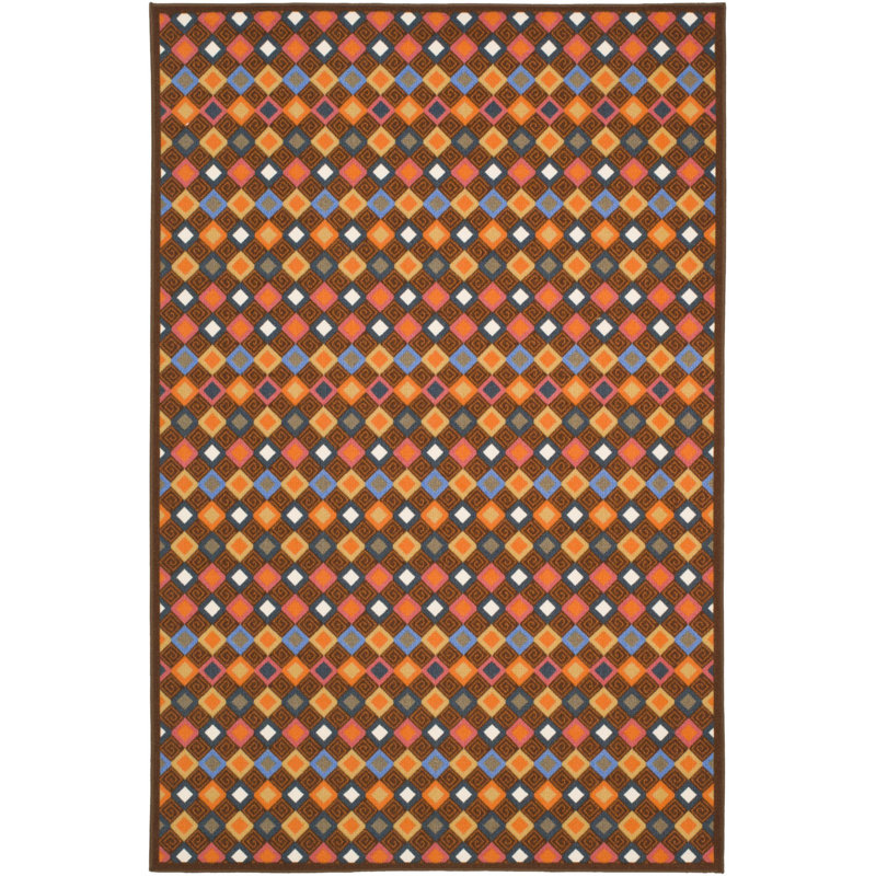 Metropolis Geometric Multicolor Synthetic Area Rug