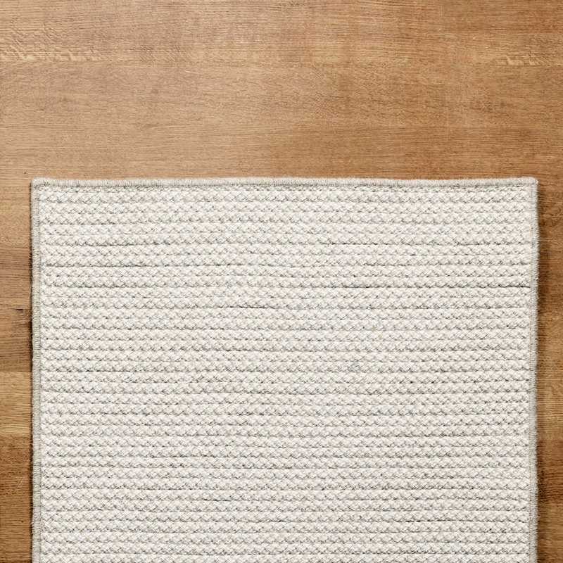 Handmade Gray Braided Wool Houndstooth 8' x 11' Rug