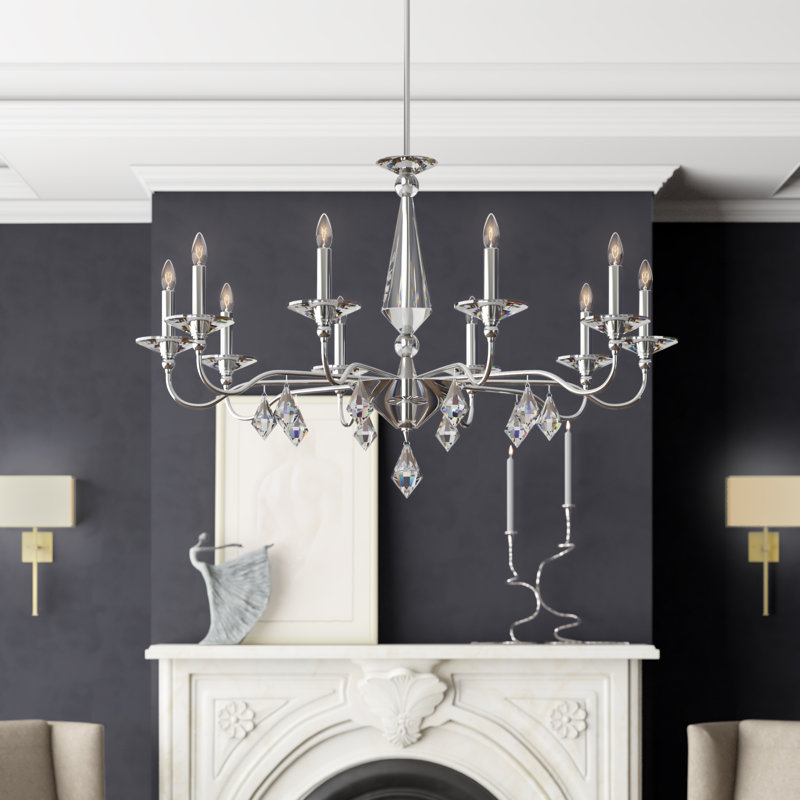Elegant Crystal Rainbows 10-Light Traditional Chandelier