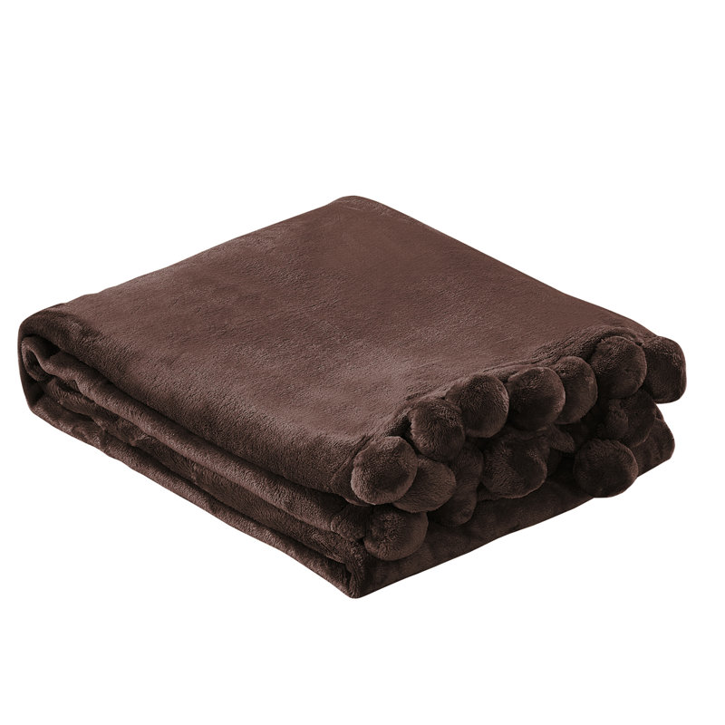 Chocolate Fleece Sherpa Reversible Kids Throw Blanket 50" x 60"