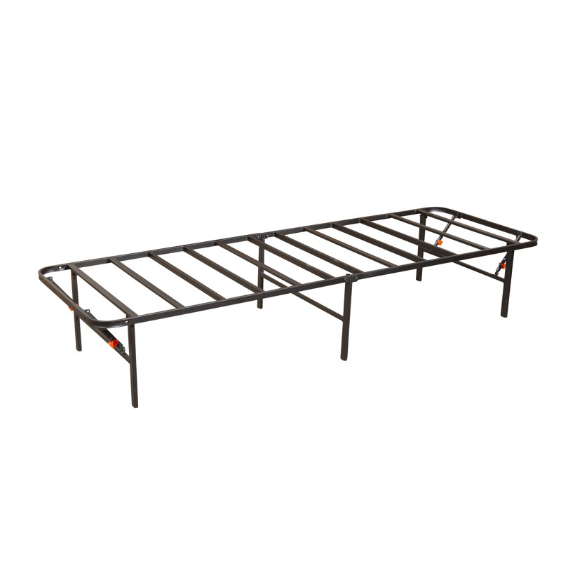 Twin Black Metal Platform Bed Frame with Storage