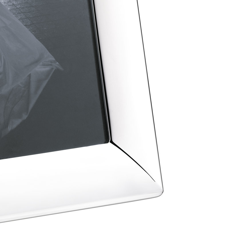 5x7 Silver Stainless Steel Tabletop and Wall Picture Frame
