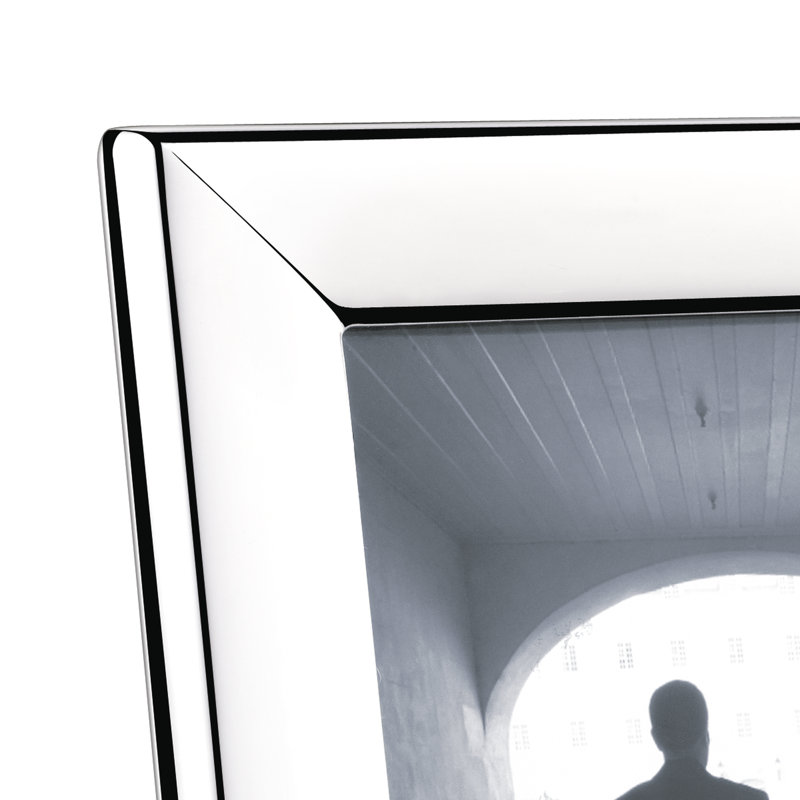 5x7 Silver Stainless Steel Tabletop and Wall Picture Frame