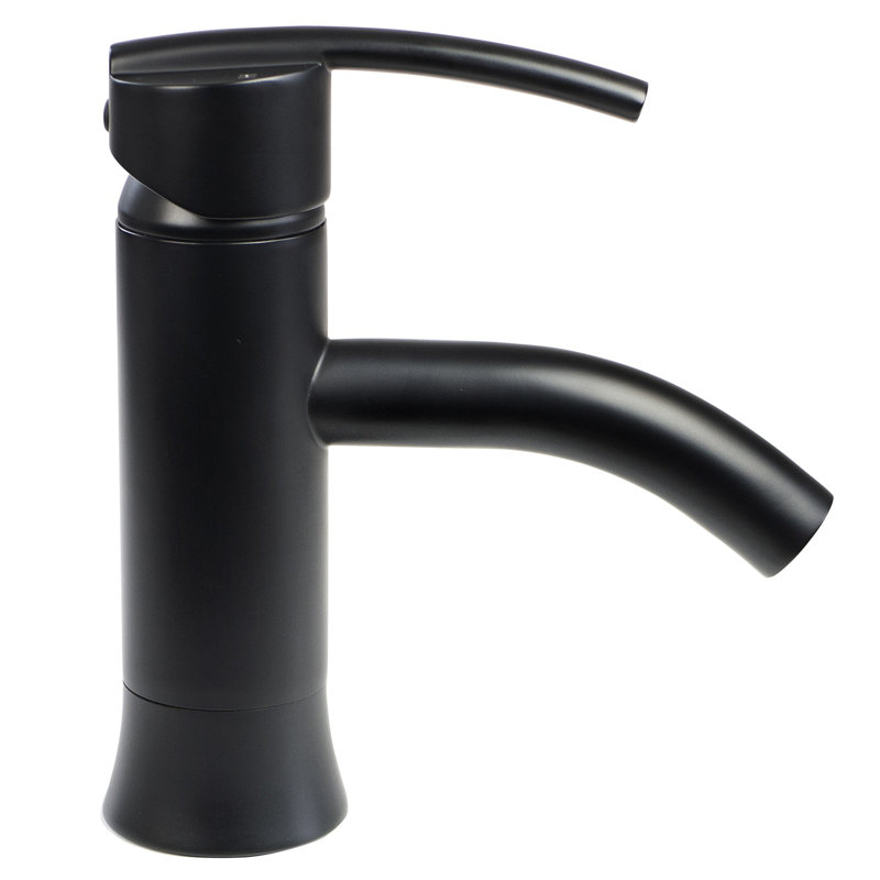Elegant Modern Matte Black Nickel 7" Single-Hole Bathroom Faucet