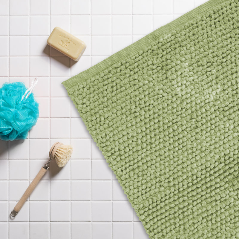 Taupe Chunky Popcorn Cotton Blend Bath Mat 17x24