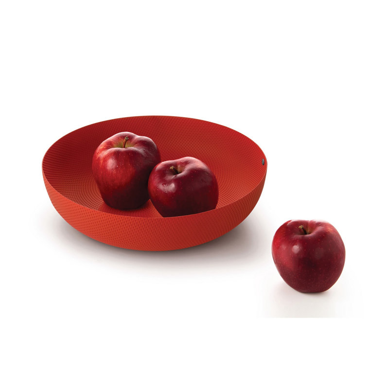 Alessi Textures & Colours Epoxy Resin Round Basket, 11.42", Black