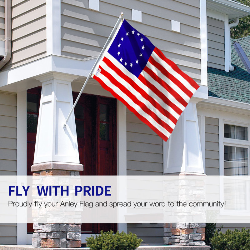Patriotic 3x5 Foot Red and Blue Polyester House Flag Set
