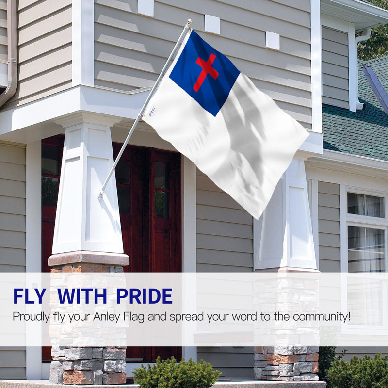 Double-Sided 3' x 5' Polyester Christian House Flag Set