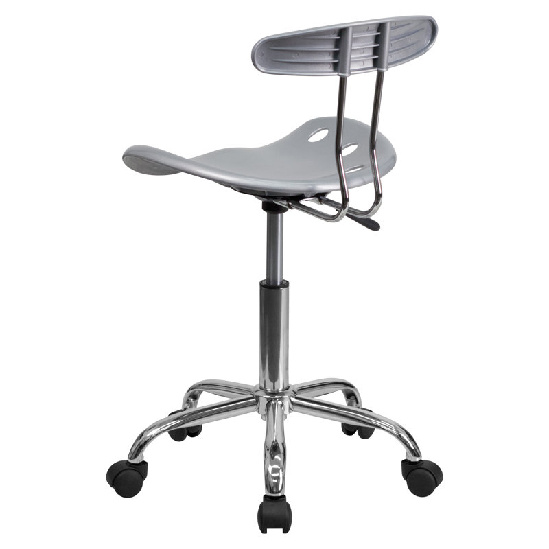 Elliott Compact Swivel Task Chair with Chrome Tractor Seat