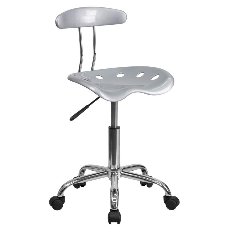 Elliott Compact Swivel Task Chair with Chrome Tractor Seat