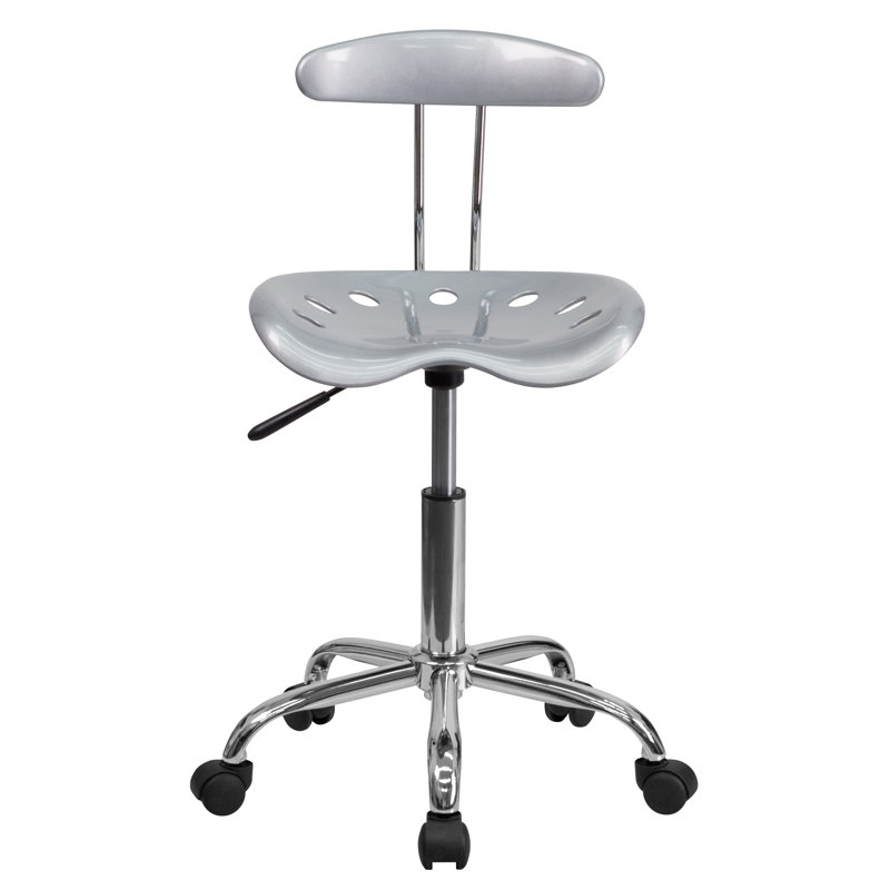 Elliott Compact Swivel Task Chair with Chrome Tractor Seat