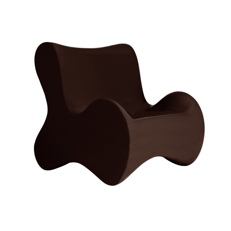 Anthracite Pal Modern Plastic Armless Lounge Chair