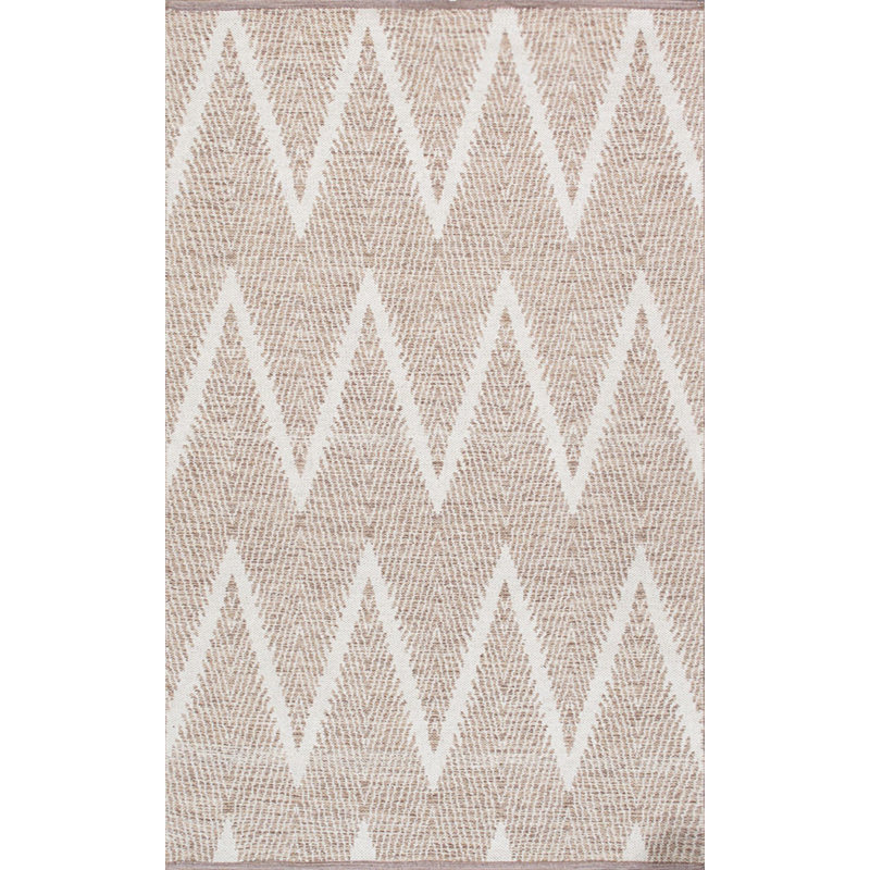 Simplicity Handmade Flatweave Cotton Beige Rug 9' x 12'
