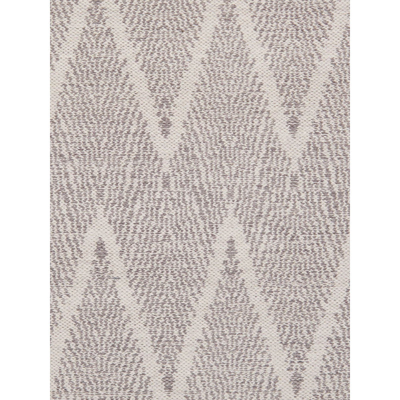 Contemporary Chevron Hand-Woven Cotton Rug, 5' x 8', Gray