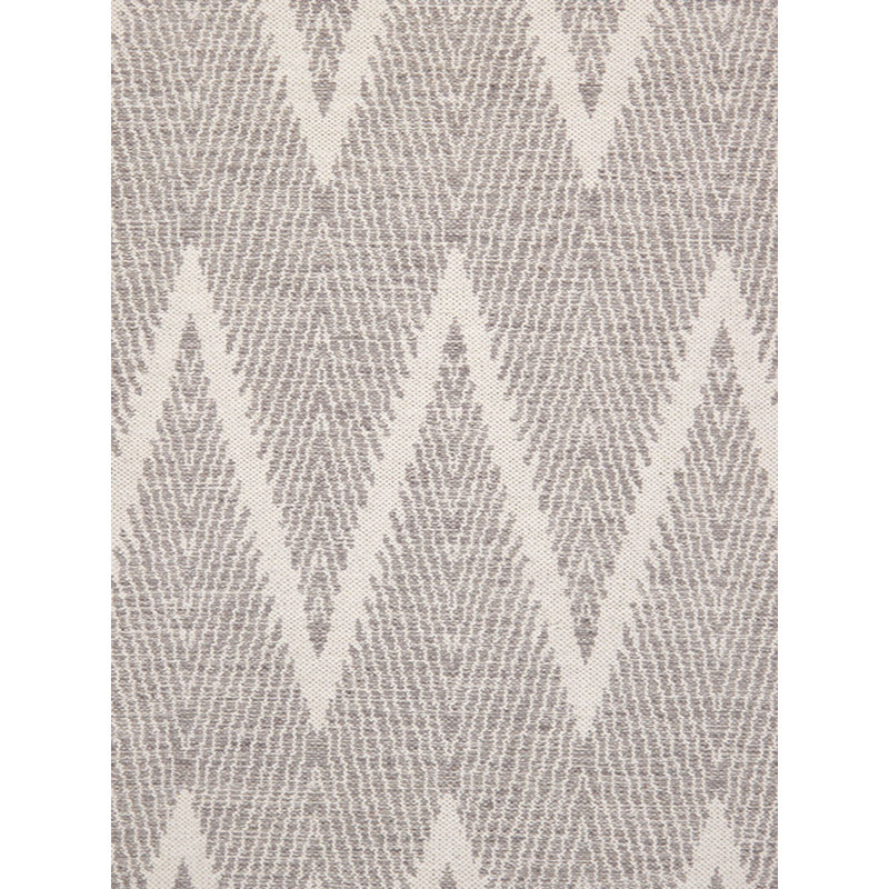 Contemporary Chevron Hand-Woven Cotton Rug, 5' x 8', Gray