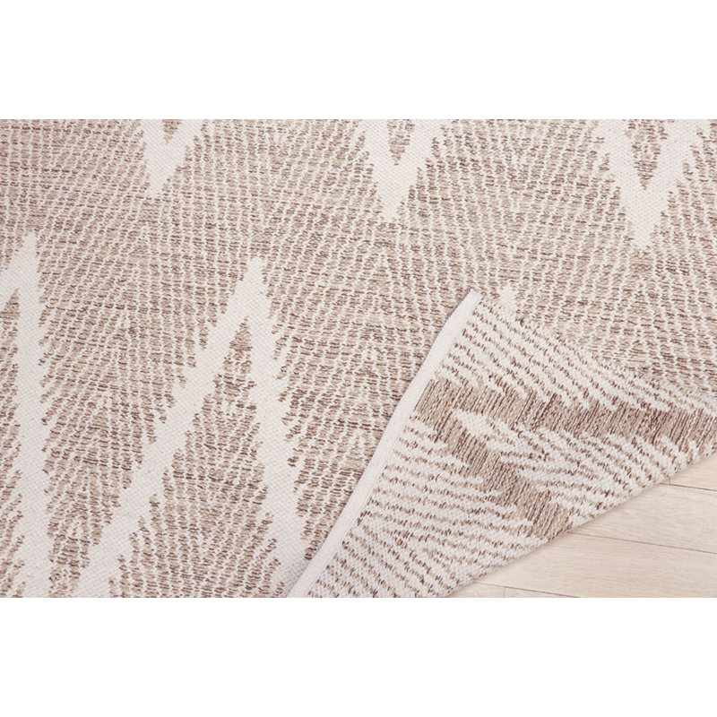 Simplicity Handmade Flatweave Cotton Beige Rug 9' x 12'