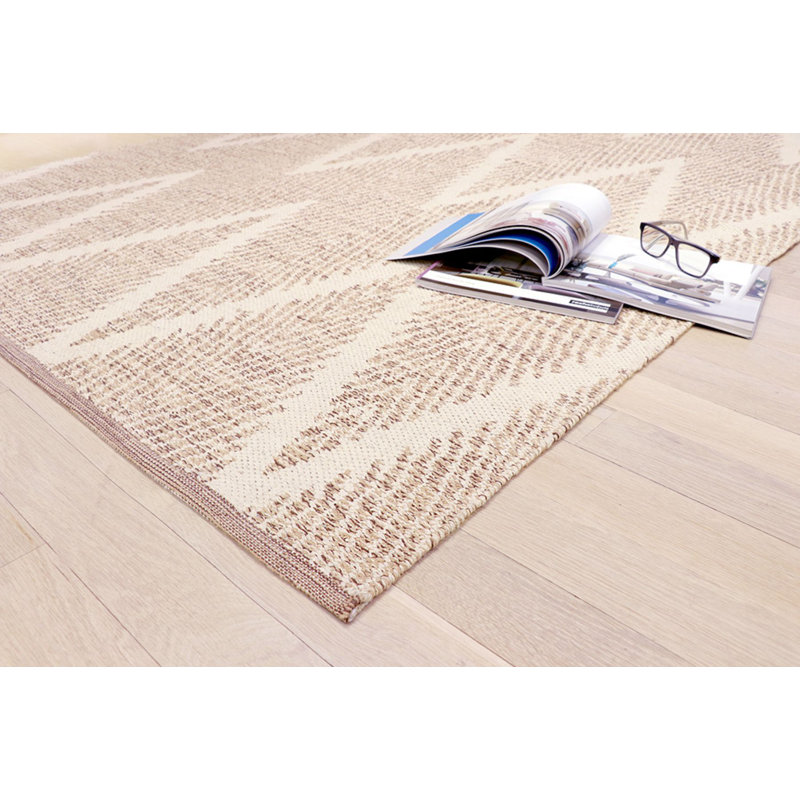 Simplicity Handmade Flatweave Cotton Beige Rug 9' x 12'