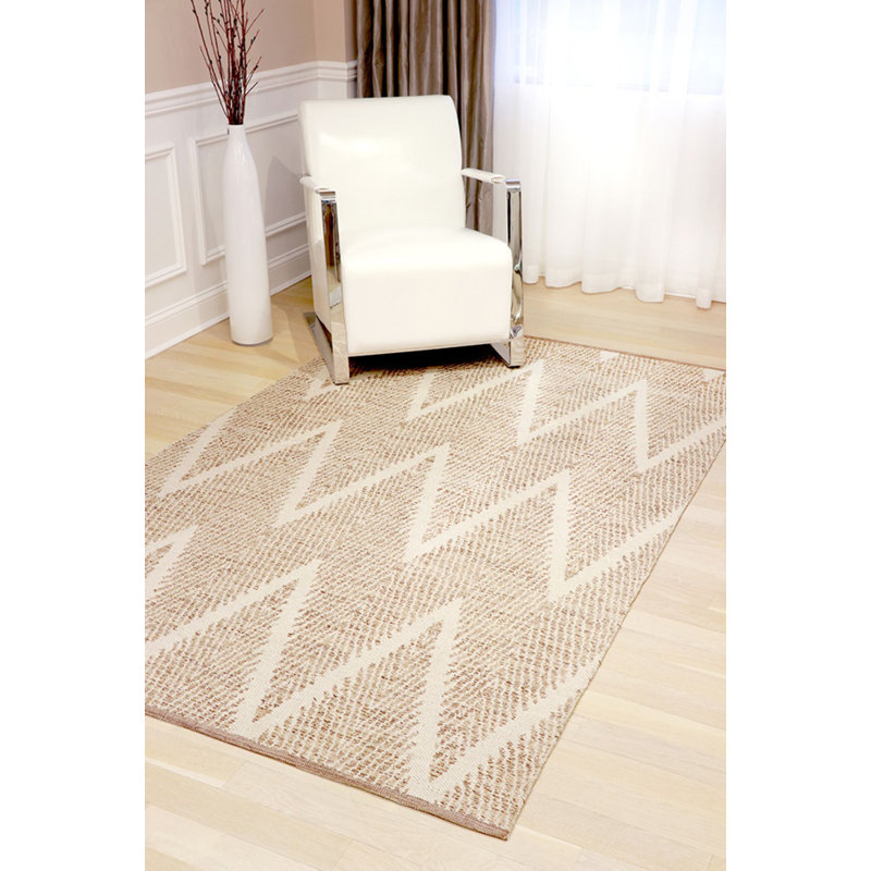 Simplicity Handmade Flatweave Cotton Beige Rug 9' x 12'