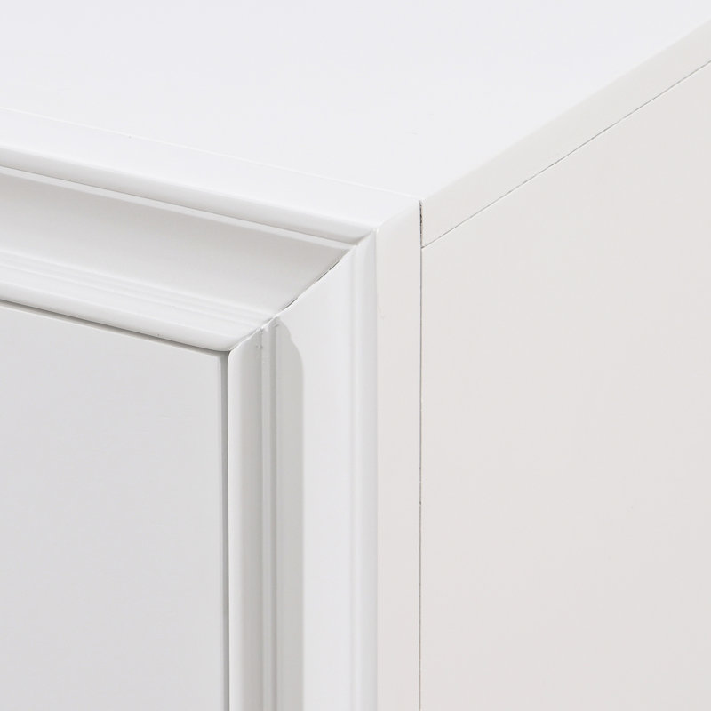 Edmond Traditional White 3-Drawer Nightstand with USB Charging